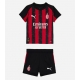 Billige Fotballdrakt AC Milan Rafael Leao #10 Replika Hjemmedraktsett Barn 2025-26 Kortermet (med bukser)